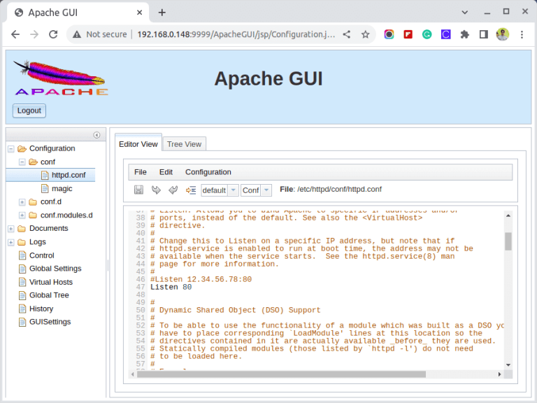 How to Install Apache Server GUI in Linux Systems