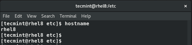 How to Change Hostname in CentOS/RHEL 8