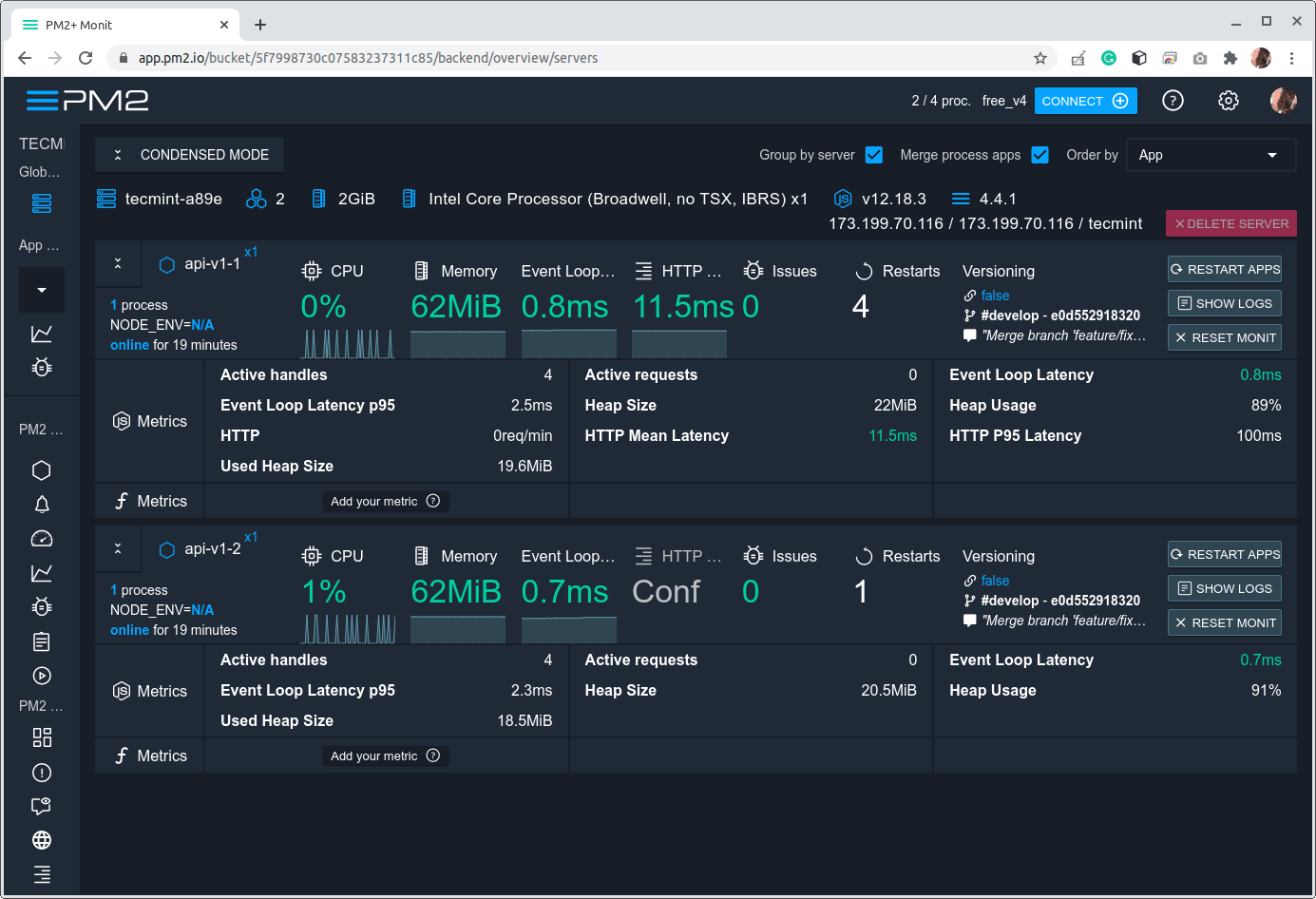 How to Monitor Node.js Applications Using PM2  Dashboard