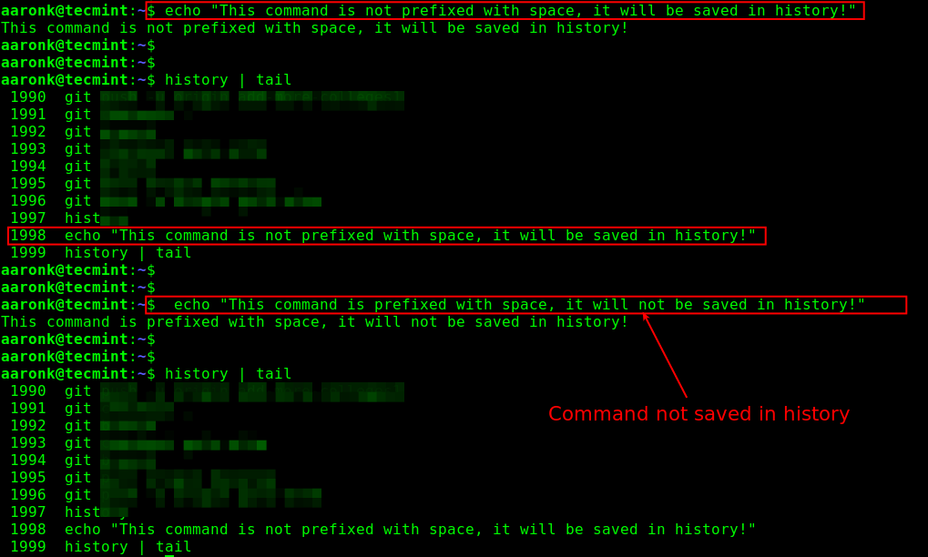 How to Run a Linux Command Without Saving It in History