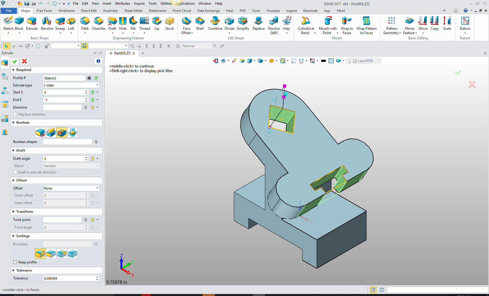 Fusion 360 extrude sketch