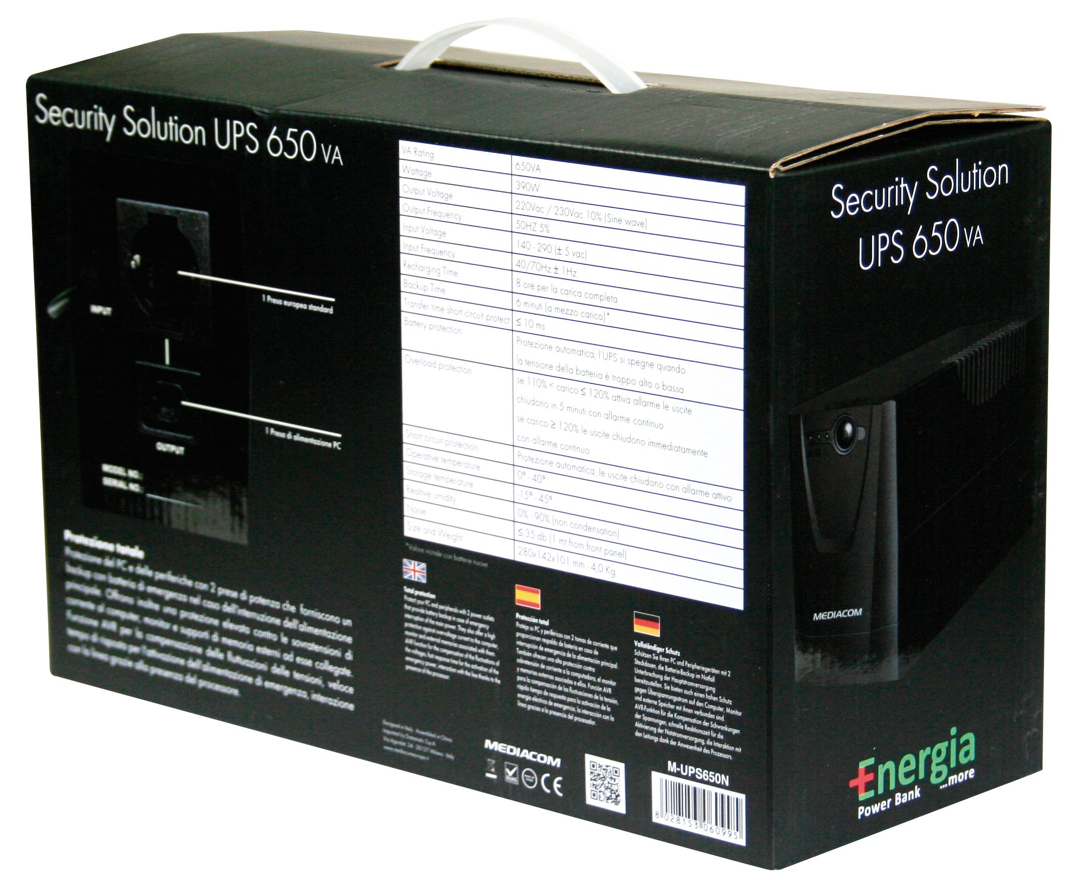 SECURITY SOLUTION UPS 650 VA Tecnodea