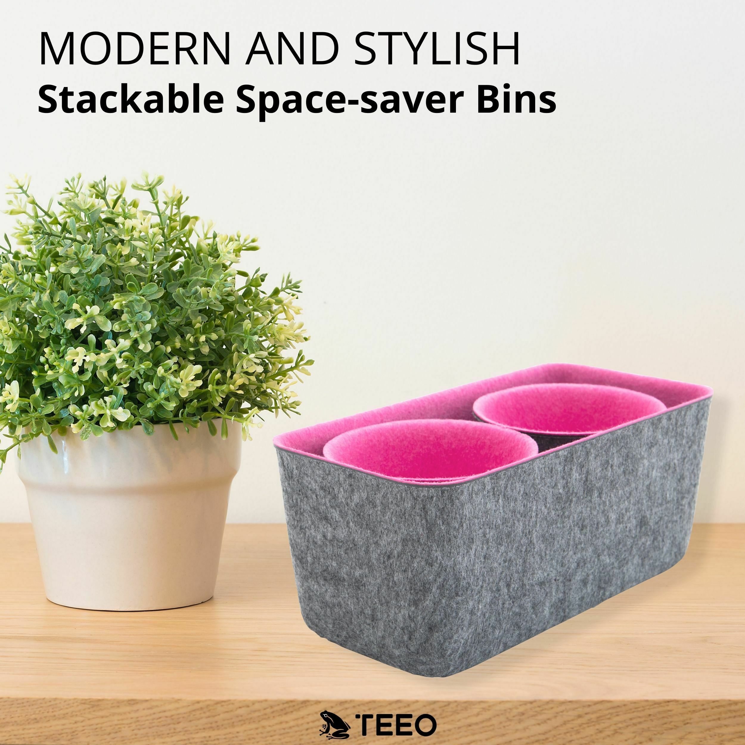 Felt Drawer Organizer Deep Bins, Pack of 3 Teeo Creations Canada