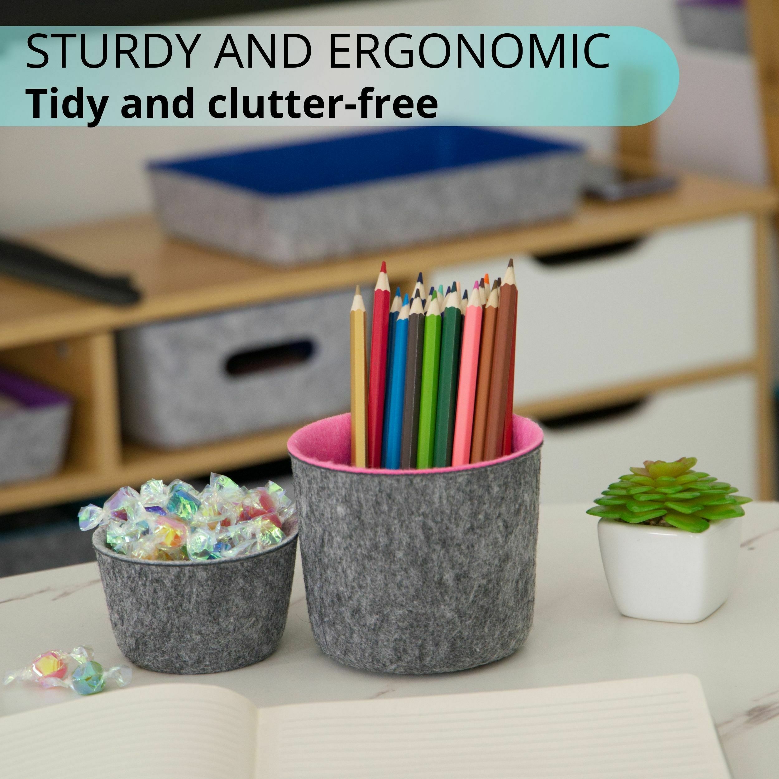 Felt Drawer Organizer Deep Bins, Pack of 3 Teeo Creations Canada