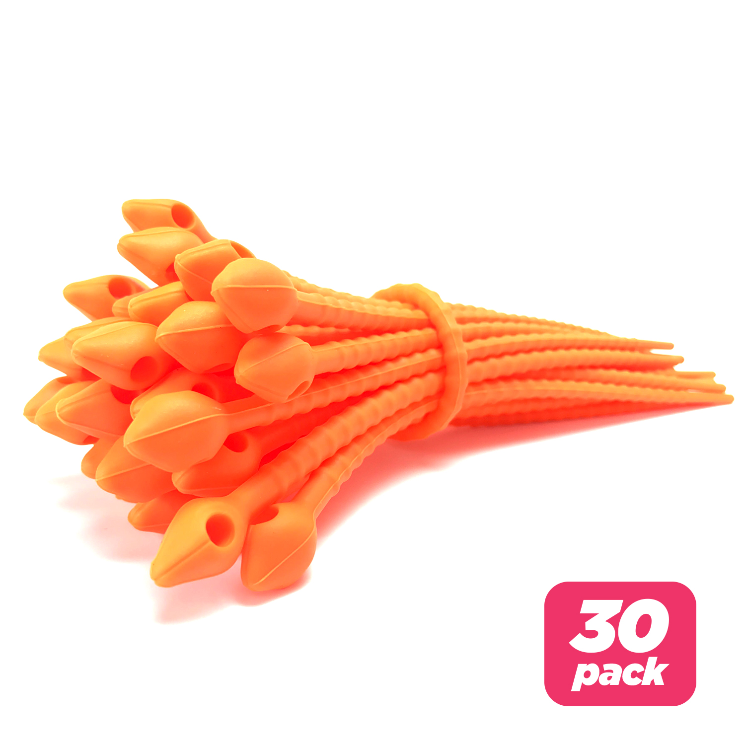 Reusable 7” Silicone Cable Twist Ties Organizer, Pack of 30 Teeo Creations USA