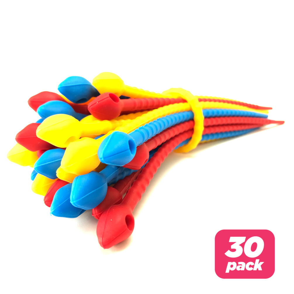 Reusable 7” Silicone Cable Twist Ties Organizer, Pack of 30 Teeo Creations USA