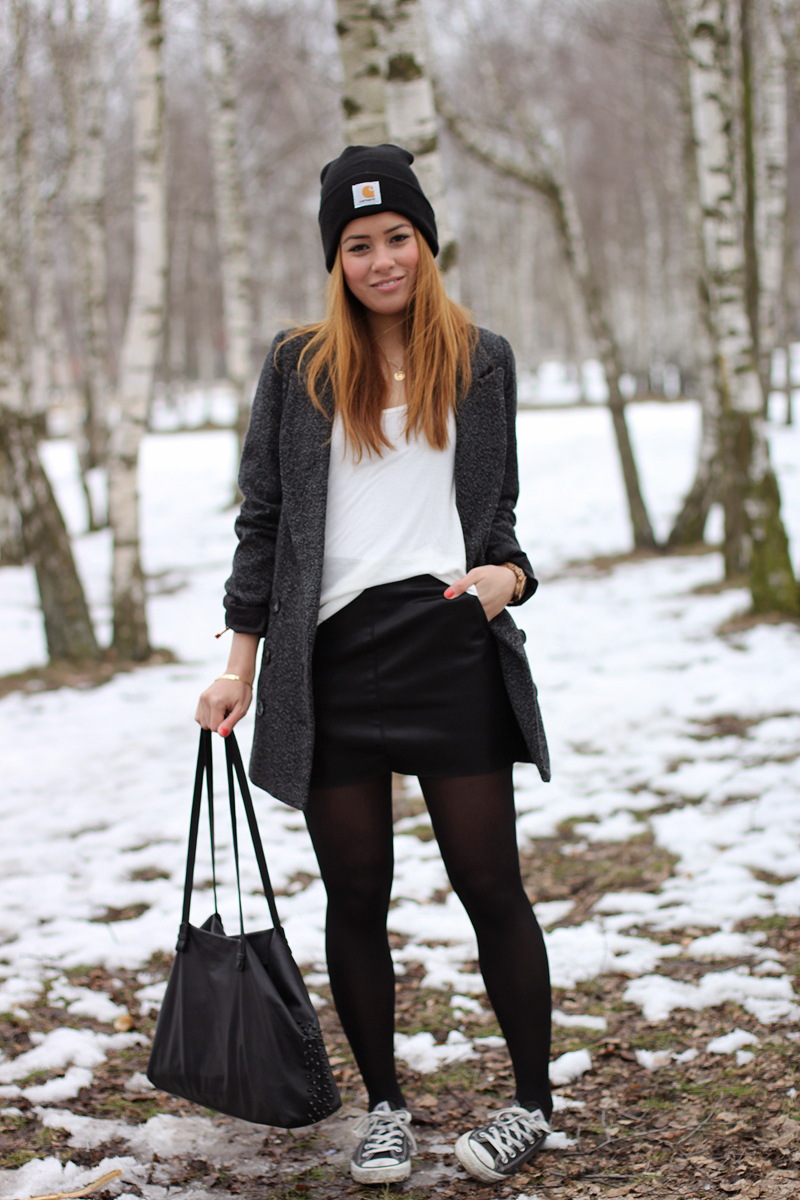 outfit little black leather skirt » teetharejade