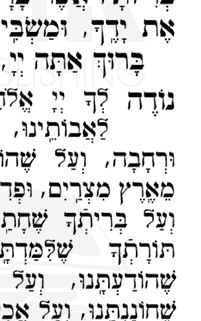 Birkas Hamazon - ברכת המזון (Bentching) - Grace After Meals - Tefillos.com