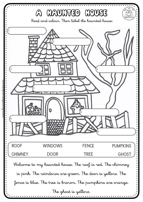 Haunted House Halloween Worksheet ️ ️ ️ ITTT