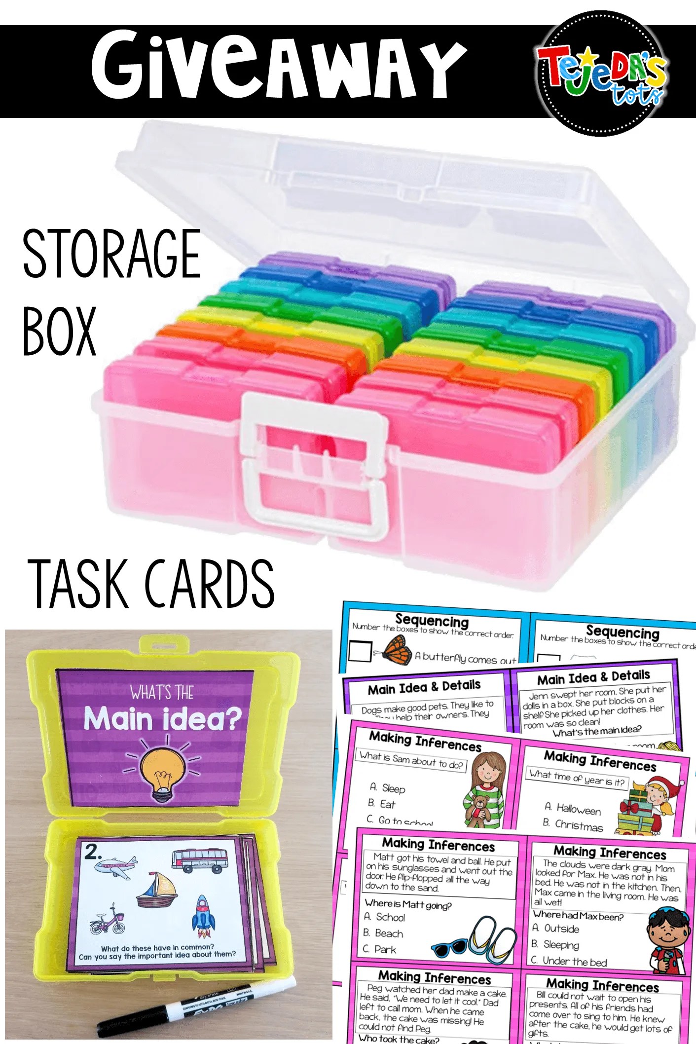 reading comprehension task cards