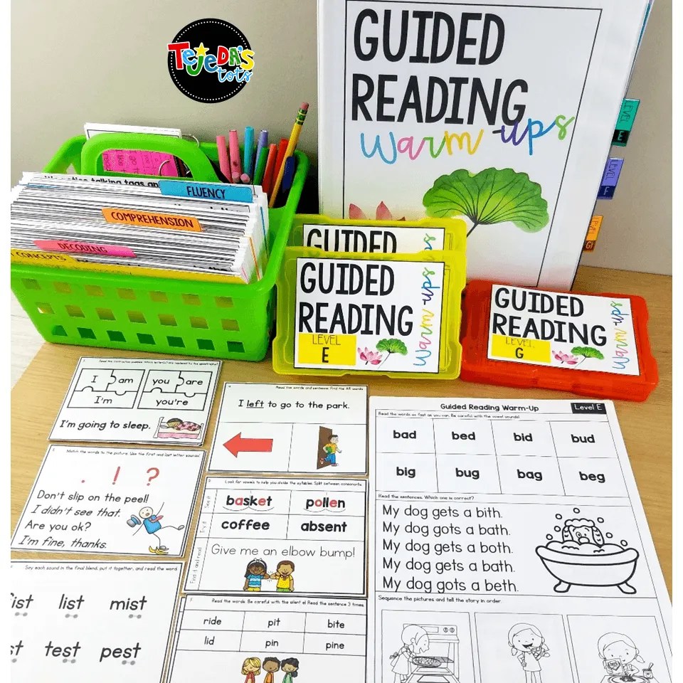 Guided Reading Warmups Levels EFG Tejeda's Tots