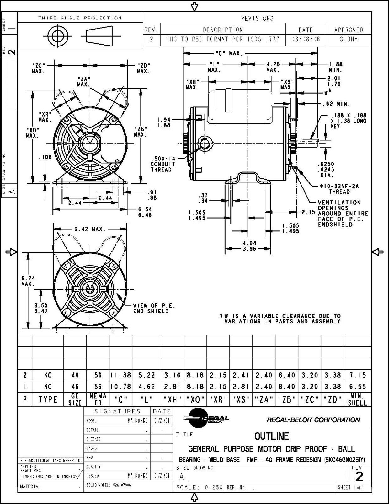 C56A04A19, AO Smith (now Century), Replacement Electric Motor