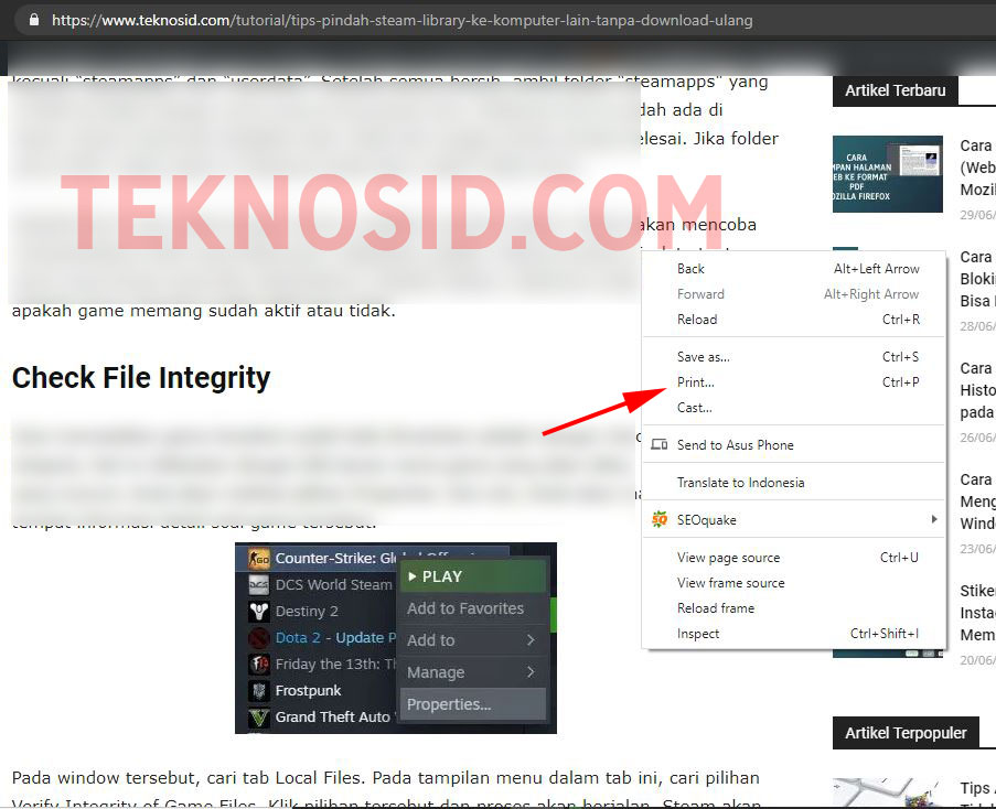 Cara Simpan Web Page ke Format .PDF di Google Chrome