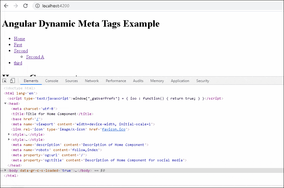 Dynamic Meta Tags in Angular TekTutorialsHub