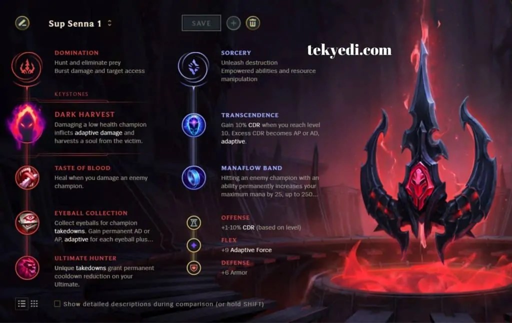 LoL Senna Build ve Rün Dizilimi ( Sup, ADC )