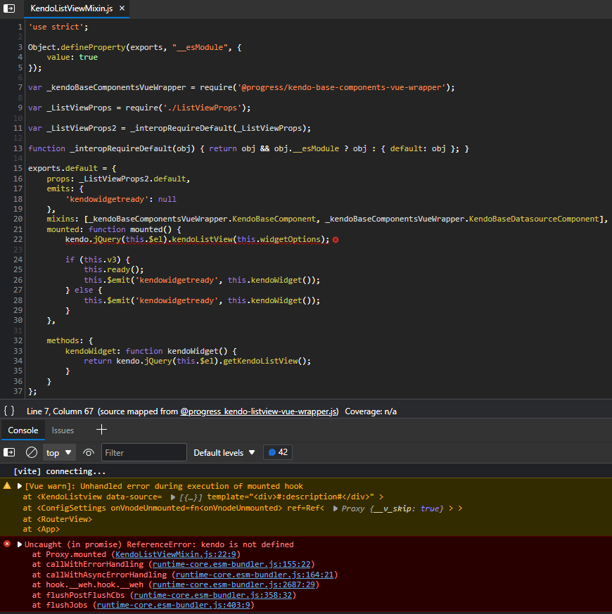 Uncaught (in promise) ReferenceError kendo is not defined in Kendo UI for Vue Telerik Forums