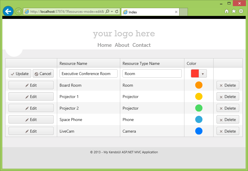 Kendo Grid Editor Template Flyer Template