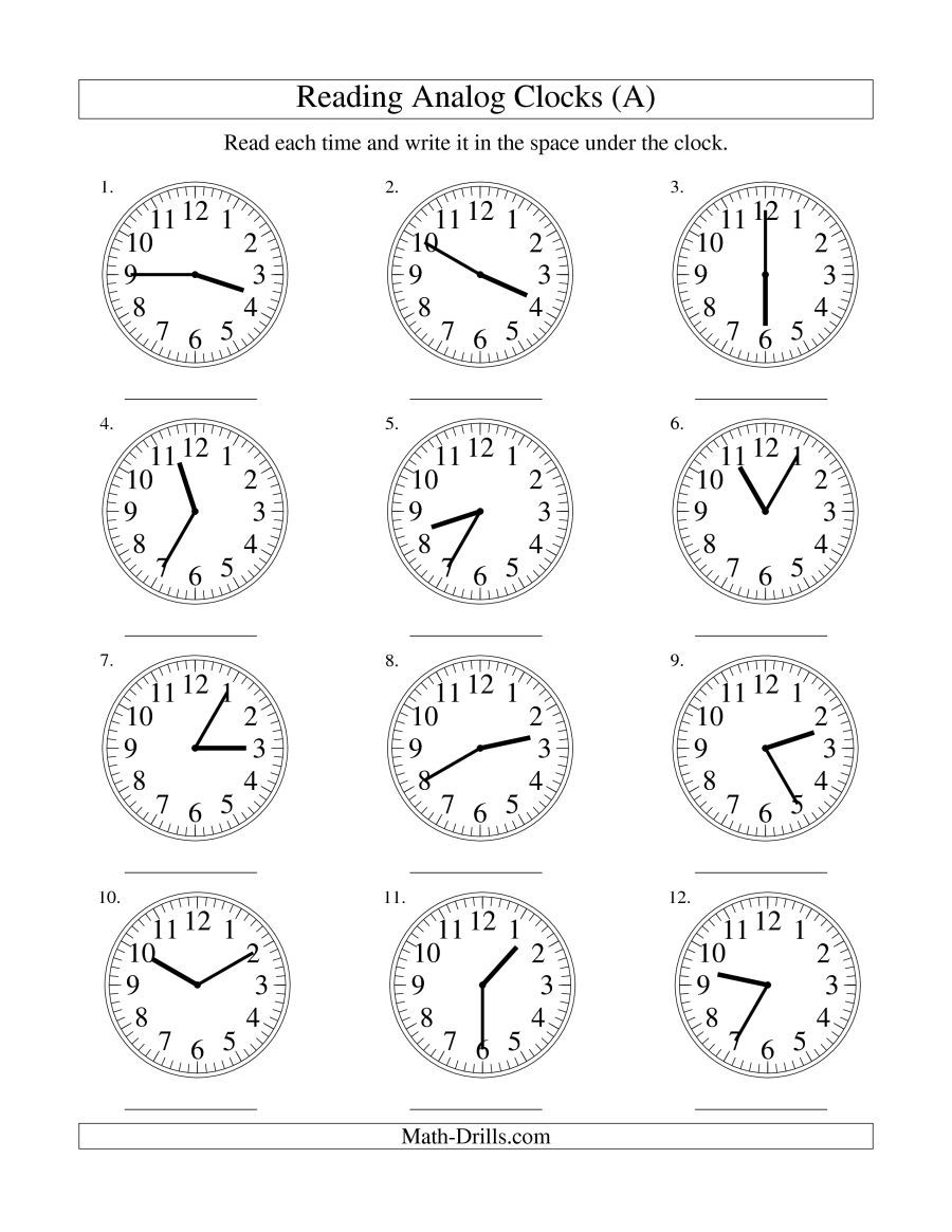 Telling The Time In 5 Minute Intervals Worksheets Telling Time Worksheets