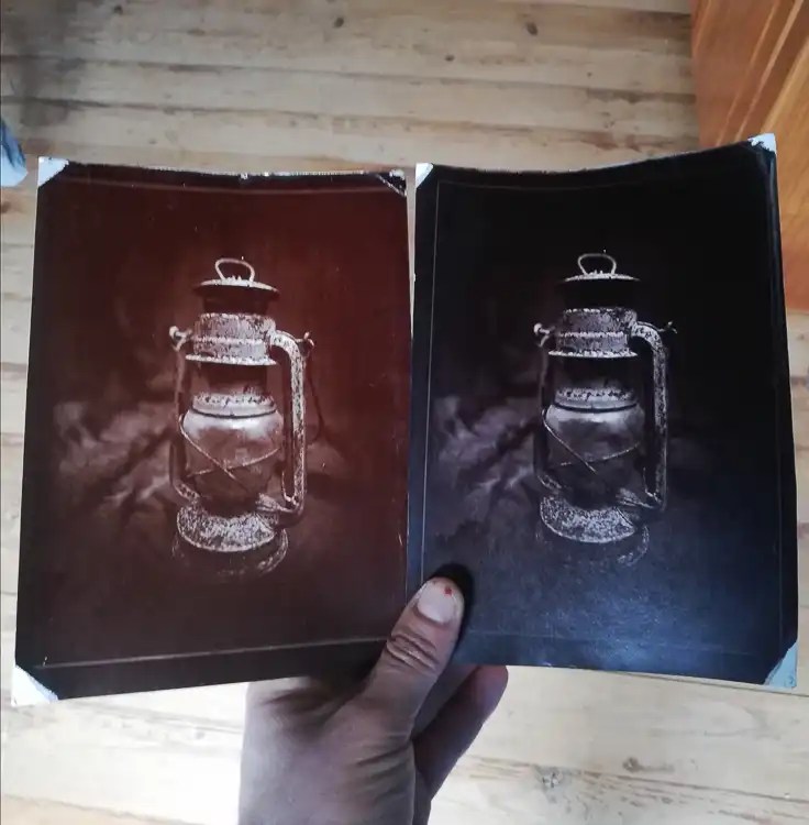 Impressão em Papel de Albumina com processos alternativos fotográficos históricos