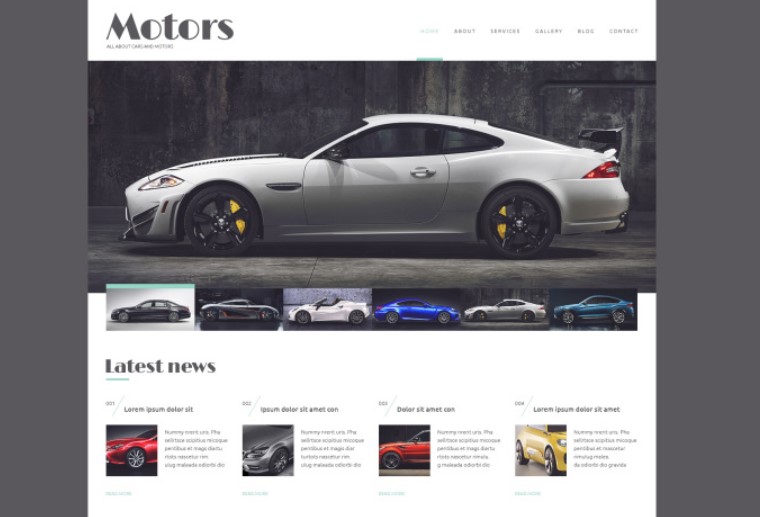 101 Spectacular Cars site Designs