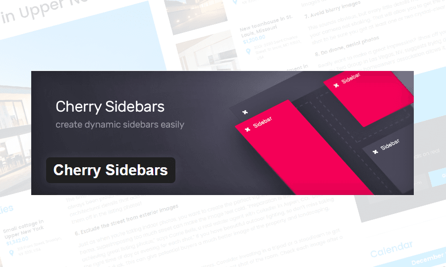 Create And Manage Your Own Dynamic Sidebars With Cherry Sidebars Plugin