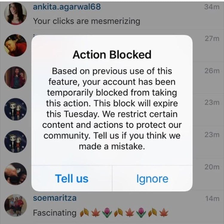 6 Reasons Why Instagram Blocks You. ToDo Actions if You Get Banned 6 Reasons Why Instagram Blocks You. ToDo Actions if You Get Banned