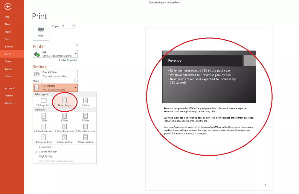 How to Print Powerpoint with Notes Powerpoint Tutorial