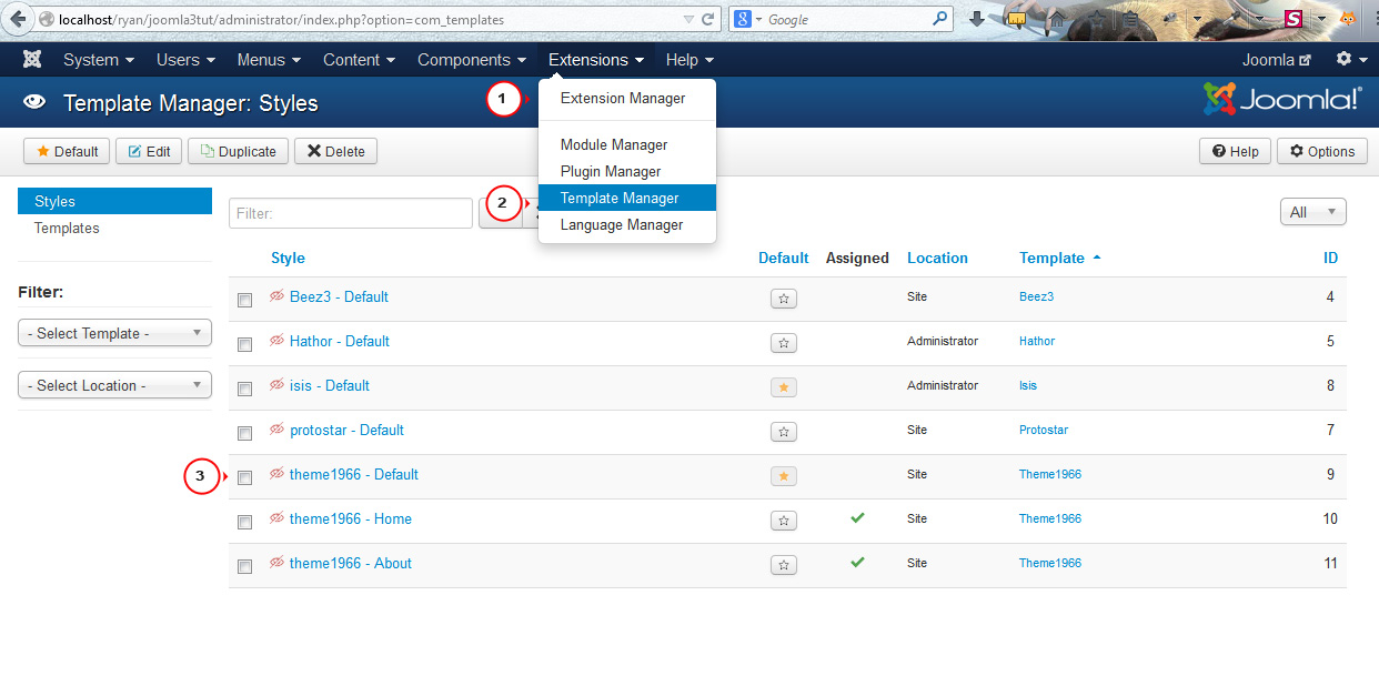 Joomla 3.x. How to manage sidebars Template Monster Help