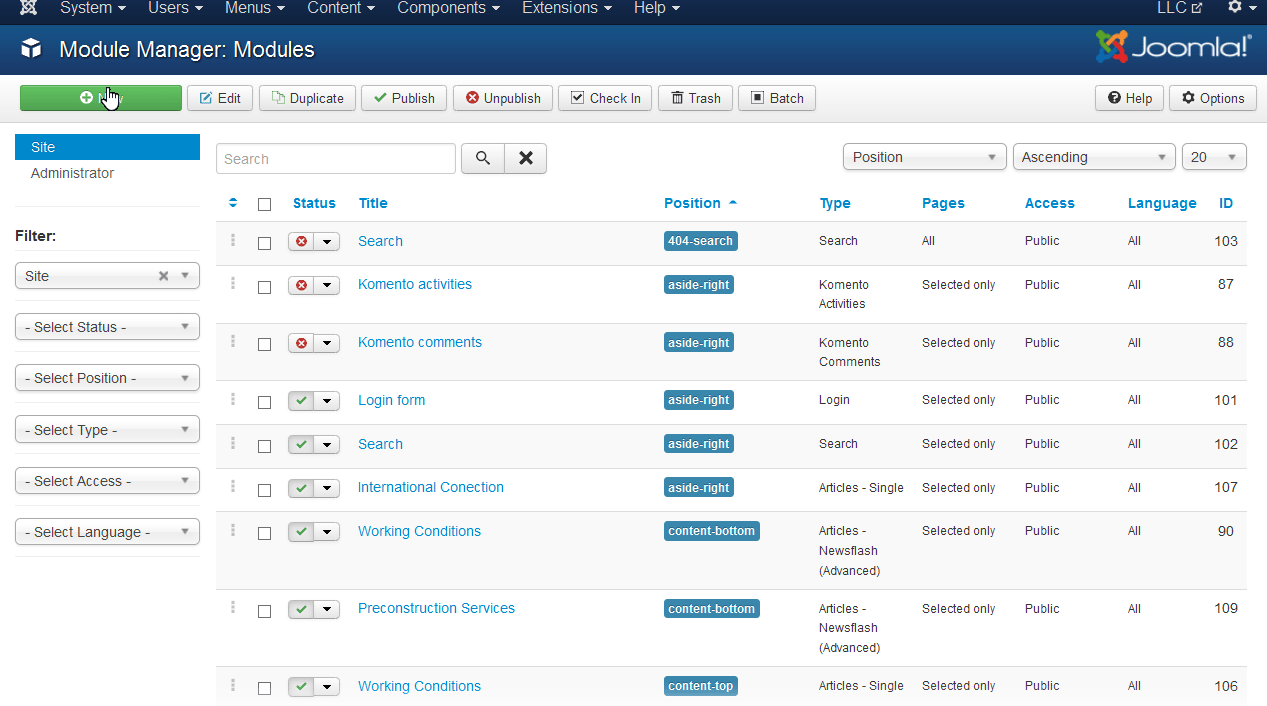 Joomla 3.x. How to display module in the article Template Monster Help