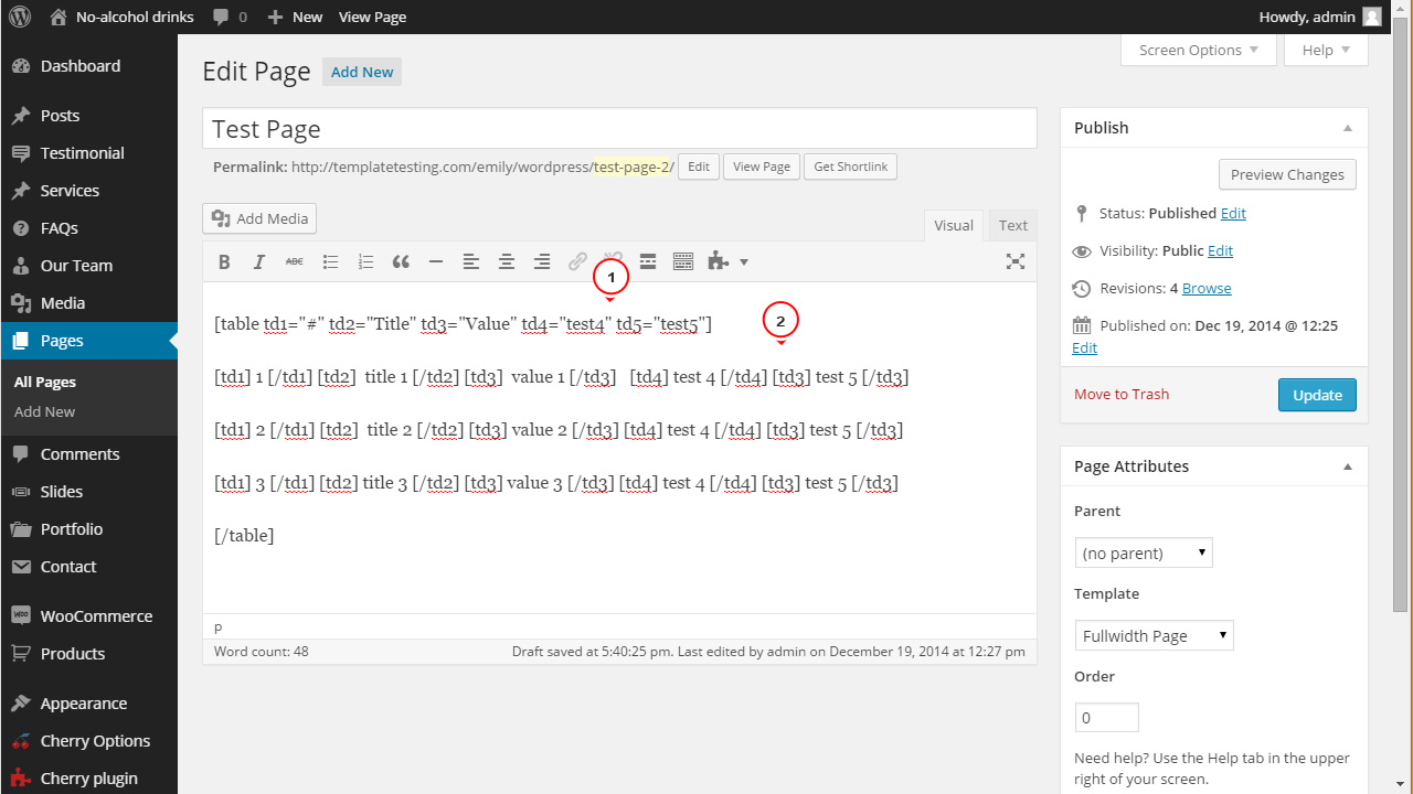 WordPress. How to add a table to a post/page Template Monster Help