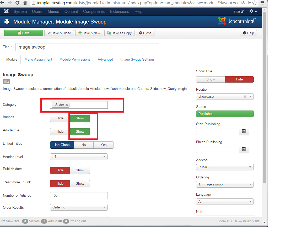 Joomla 3.x. How to set up and configure a slider Template Monster Help