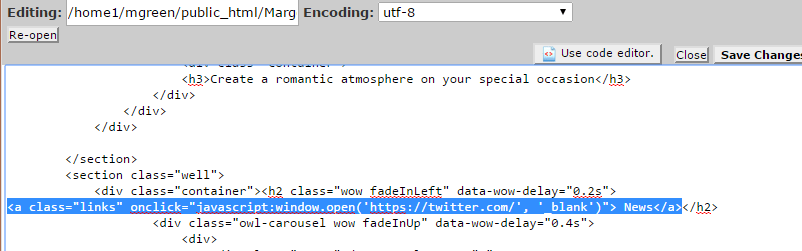 JS Animated. How to assign target="_blank" for links Template Monster