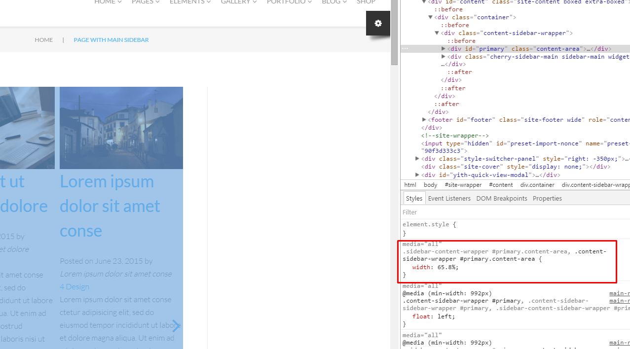 Monstroid. How to change sidebar width Template Monster Help