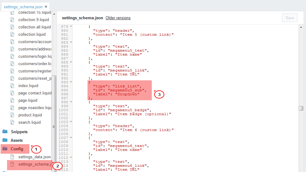 Shopify.Wie man ein Dropdown Menü zum Mega Menu hinzufügt Hilfe von