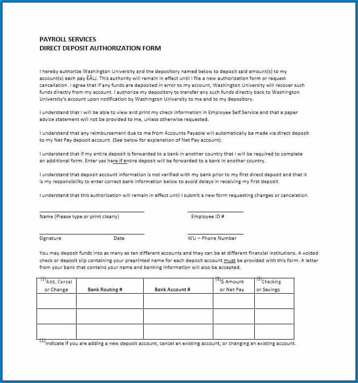 √ Free Printable Bank Letter For Direct Deposit