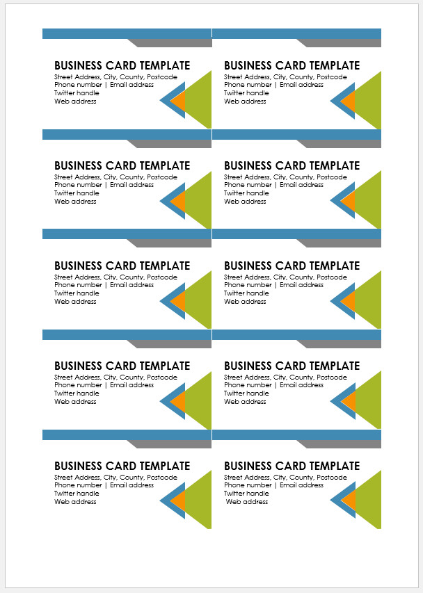 √ Free Printable Business Card Template