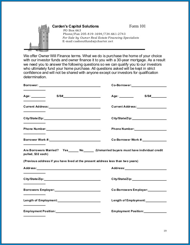 √ Contract For Buying A House From Owner