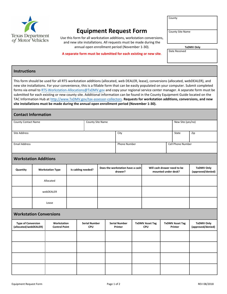 √ Free Equipment Request Log Template (Excel)