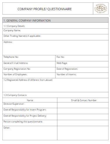 Free Business Profile Template Word