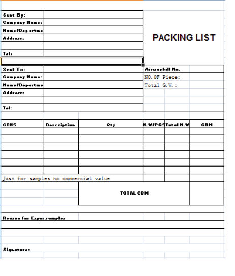 21 free packing list template word excel formats