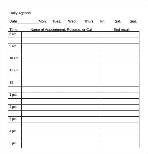 21+ Free Agenda Template Word Excel Formats