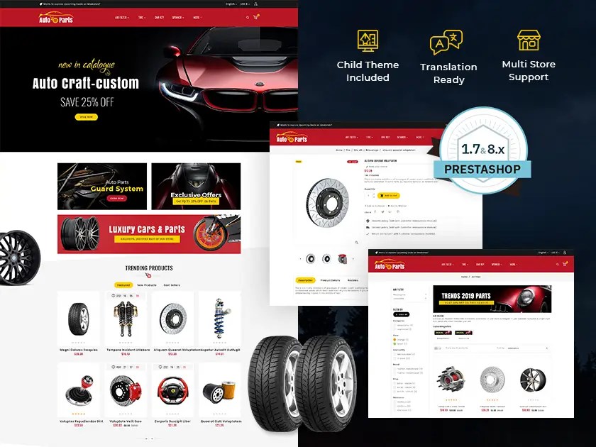 Ricambi auto e automobili Tema responsivo