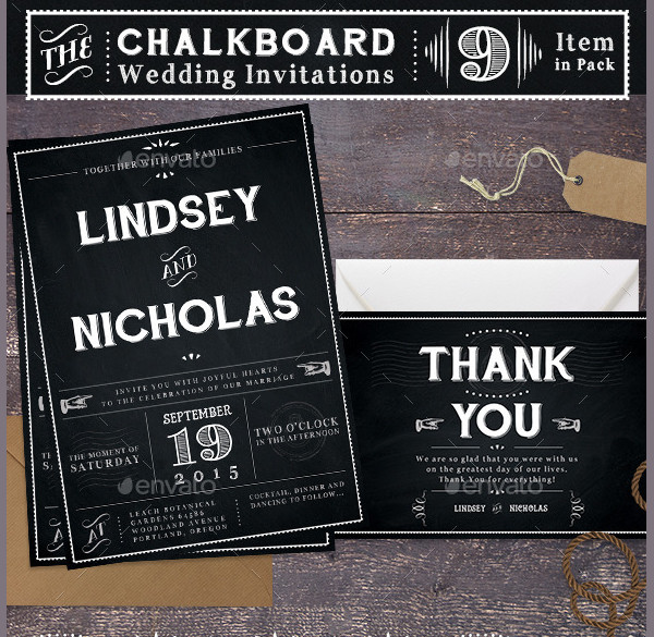 21+ Chalkboard Wedding Invitation Free Premium PSD PNG Downloads