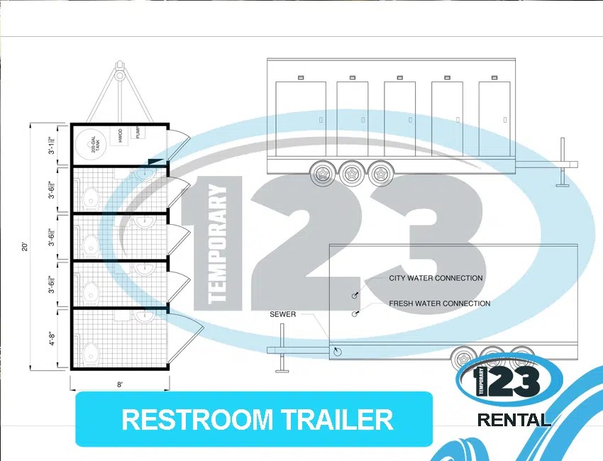 Portable Restroom Trailers in Rhode Island, USA Modular, Restroom