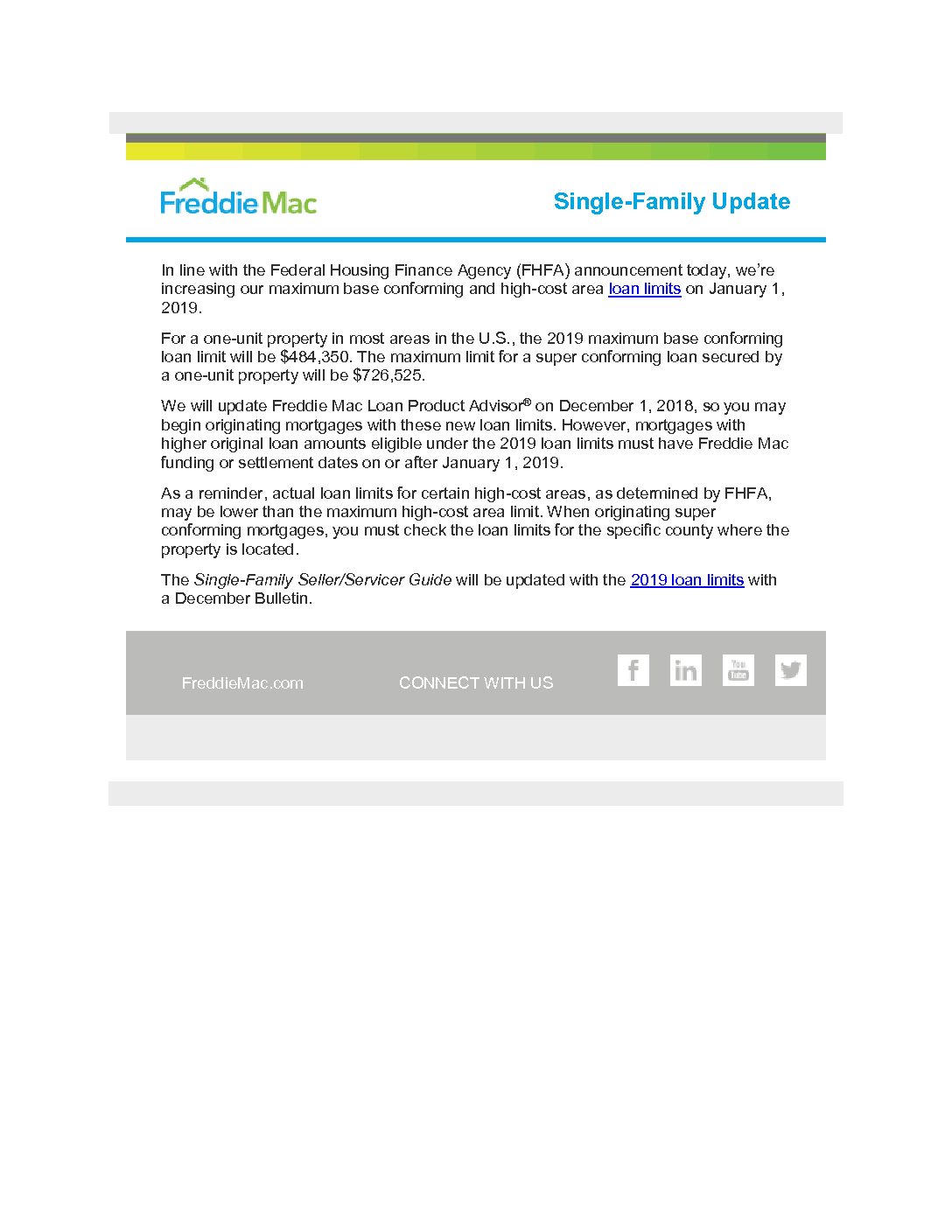 Click Here to View the Freddie Mac SingleFamily Update TENA
