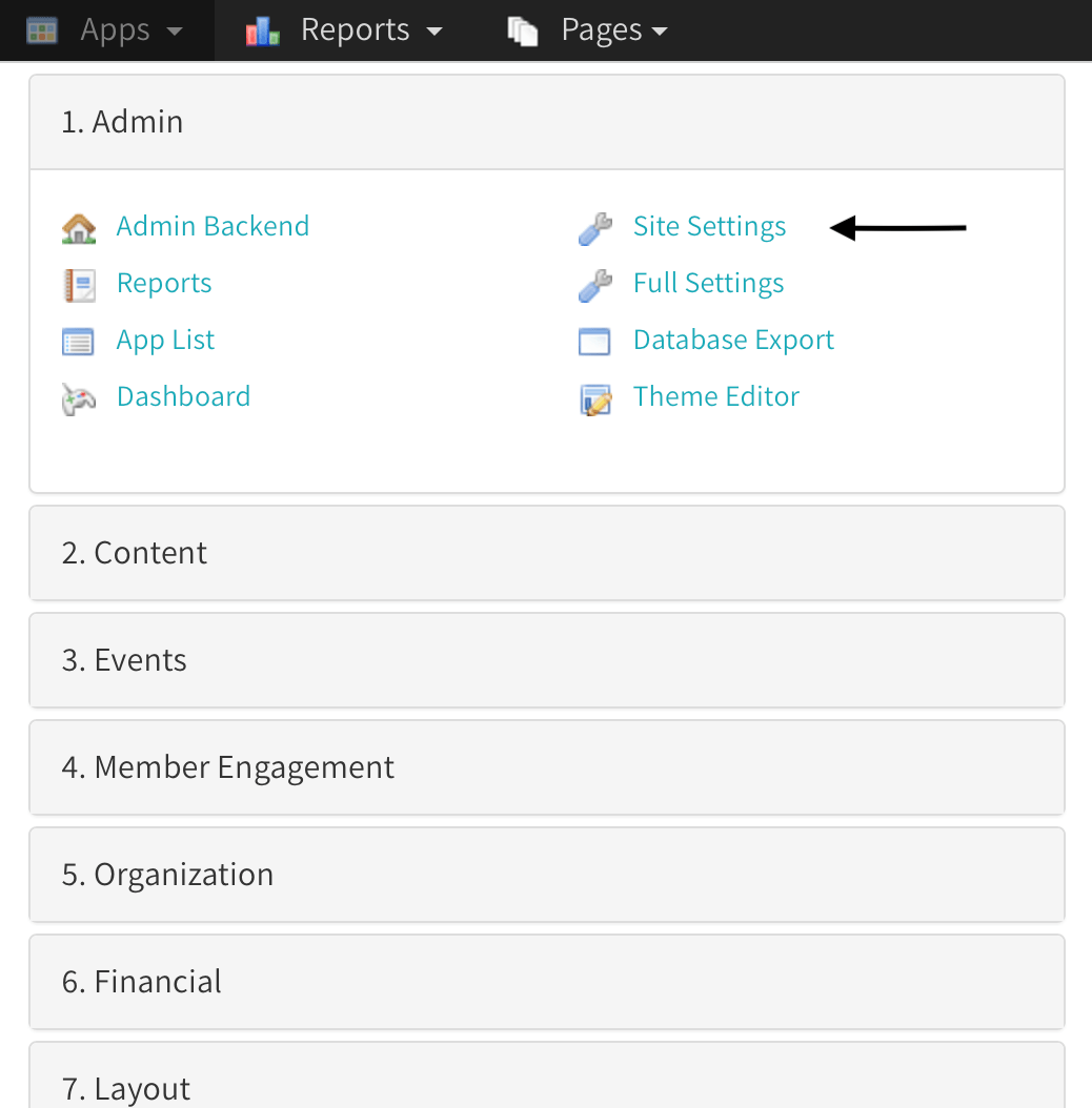 How do I update my global Site Settings? Help Files