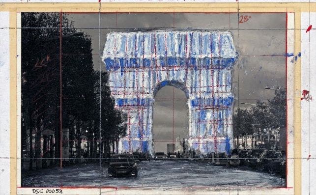 Este Artista Quiere Envolver El Arco Del Triunfo Para Regalo