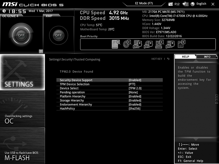TPM Ready with reduced functionality; unable to use BitLocker Solved