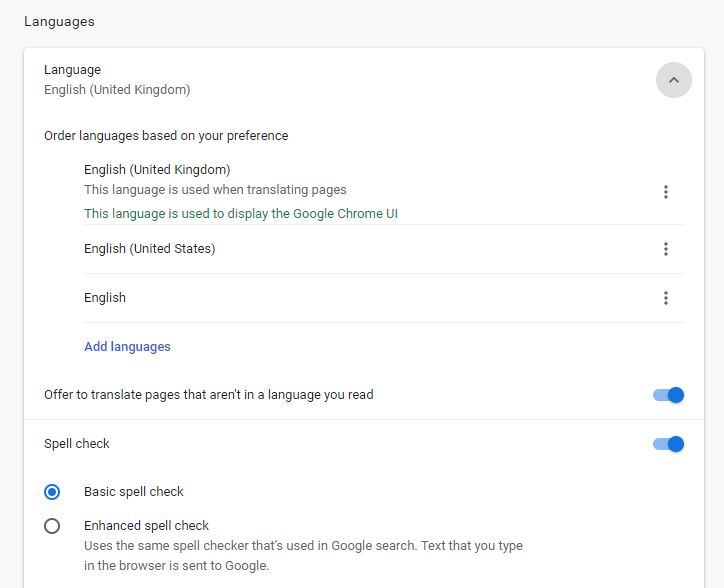 Chrome Headers appearing In A Foreign Language Windows 10 Forums