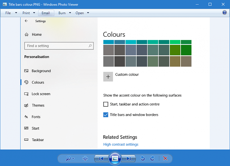 Customize background color in Windows picture viewer, How? Windows 10